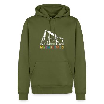 Ich Fahre Jede Achterbahn Lustig Geschenk Vergnügu - Männer Premium Bio Hoodie - Khaki - Vorne - Nico (187cm)