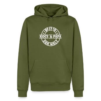 Coole & Lustige Koch Papa Geschenke - Männer Premium Bio Hoodie - Khaki - Vorne - Nico (187cm)