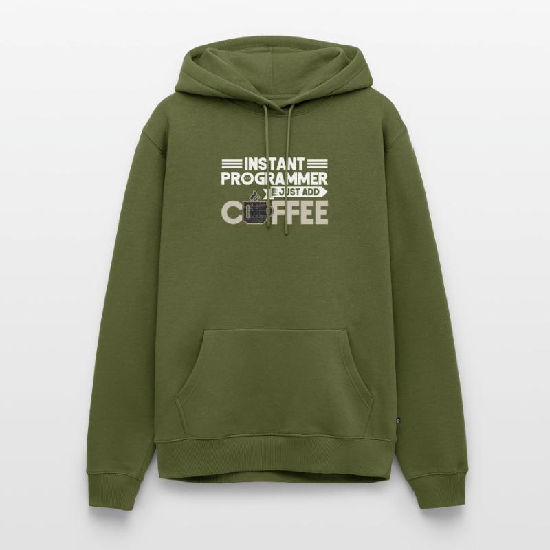 Instant Programmer Add Coffee Programmer Coding Men’s Premium Organic Hoodie