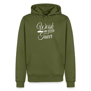 Bake Baking Whisk Pun Whisk Taker - Men’s Premium Organic Hoodie - khaki - Front - Nico (187cm)