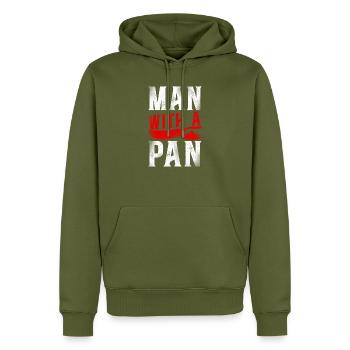 Cooking Cook Dad Kitchen Chef Man - Men’s Premium Organic Hoodie - khaki - Front - Nico (187cm)