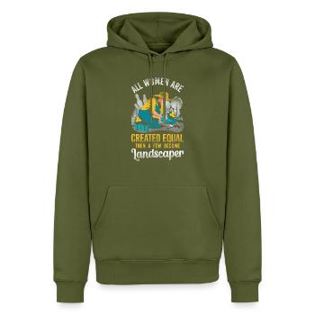 Landscaper Landscaping Landscape - Männer Premium Bio Hoodie - Khaki - Vorne - Nico (187cm)