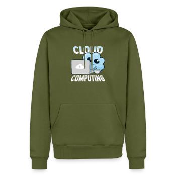Cloud Administrator Cloud Devops - Men’s Premium Organic Hoodie - khaki - Front - Nico (187cm)