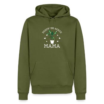 Dieffenbachia Mama - Männer Premium Bio Hoodie - Khaki - Vorne - Nico (187cm)