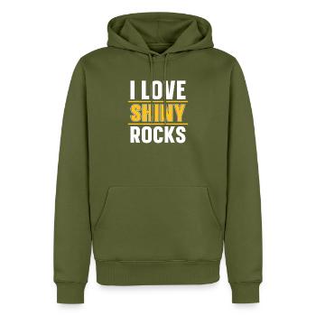 Prospectors Digging Treasure - Men’s Premium Organic Hoodie - khaki - Front - Nico (187cm)