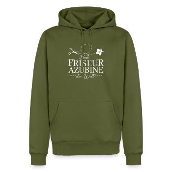 Beste Friseur Azubine der Welt Friseurin Fisöse - Männer Premium Bio Hoodie - Khaki - Vorne - Nico (187cm)