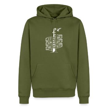 Ölfeld Bohrinsel Witzig - Männer Premium Bio Hoodie - Khaki - Vorne - Nico (187cm)