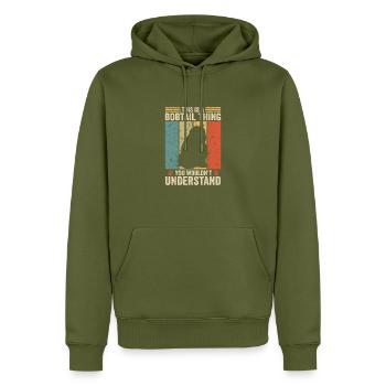 This is a Bobtail thing - Männer Premium Bio Hoodie - Khaki - Vorne - Nico (187cm)
