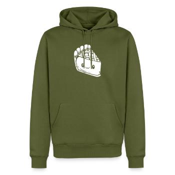 Thanksgiving Kuchen - Männer Premium Bio Hoodie - Khaki - Vorne - Nico (187cm)