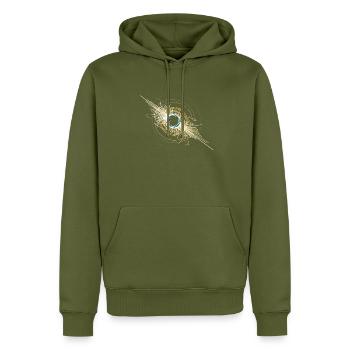Étude de la physique - Sweat à capuche Premium bio Homme - kaki - Devant - Nico (187cm)