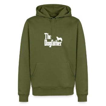 Le Dogfather Leonberger - Sweat à capuche Premium bio Homme - kaki - Devant - Nico (187cm)
