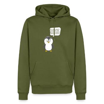 Kann nichts dafür wie mein Gesicht aussieht - Männer Premium Bio Hoodie - Khaki - Vorne - Nico (187cm)
