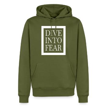 Communauté de saut à l’élastique de sports extrêmes - Sweat à capuche Premium bio Homme - kaki - Devant - Nico (187cm)