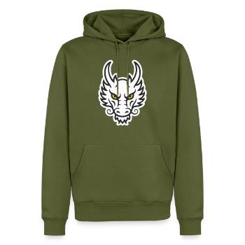 CHEF LEADER - Sweat à capuche Premium bio Homme - kaki - Devant - Nico (187cm)