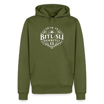 Bitlis - Männer Premium Bio Hoodie - Khaki - Vorne - Nico (187cm)