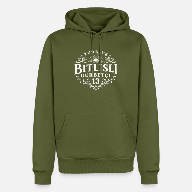 Bitlis - Sweat à capuche Premium bio Homme - kaki