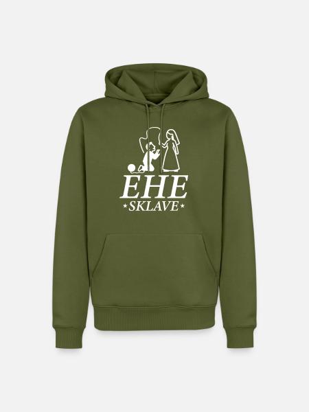 Ehesklave Hochzeit Brautpaar - Männer Premium Bio Hoodie - Khaki