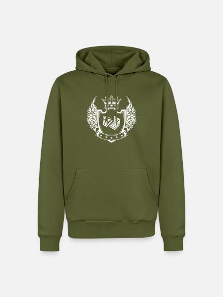 Make Up Kosmetik Icon - Männer Premium Bio Hoodie - Khaki