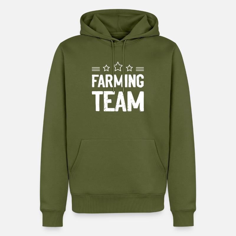 Farmer Team - Männer Premium Bio Hoodie - Khaki