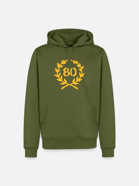 80 - Männer Premium Bio Hoodie - Khaki
