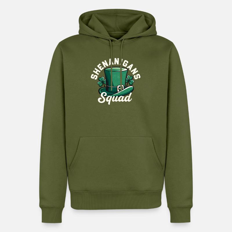 Shenanigans Squad Leprechaun-Hut - Männer Premium Bio Hoodie - Khaki