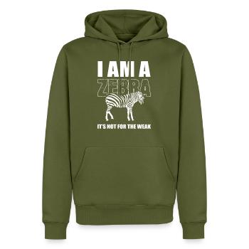 Not for weak Brave person gift - Men’s Premium Organic Hoodie - khaki - Front - Nico (187cm)