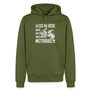 Moto - Je ne ronfle pas .. - T-shirt - Sweat à capuche Premium bio Homme - kaki - Devant - Nico (187cm)