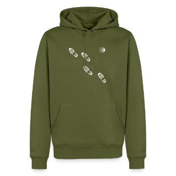 St. James - Sweat à capuche Premium bio Homme - kaki - Devant - Nico (187cm)