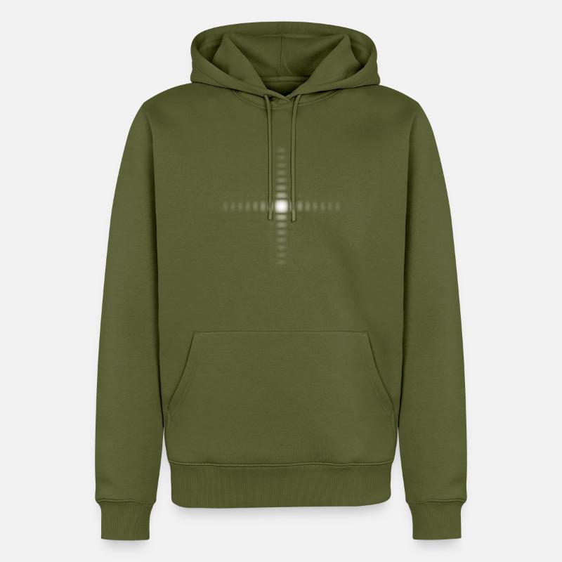 Diffraction Rect White - Männer Premium Bio Hoodie - Khaki