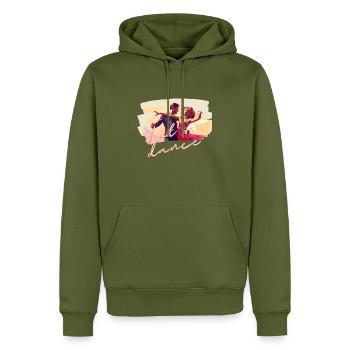 Let's dance - Männer Premium Bio Hoodie - Khaki - Vorne - Nico (187cm)