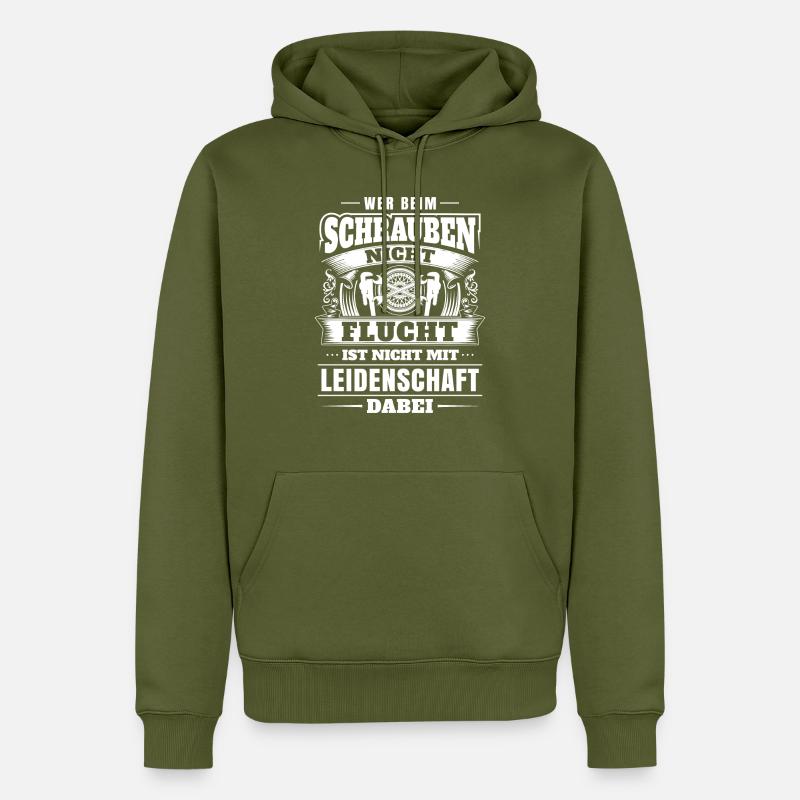 Schrauben Leidenschaft - Männer Premium Bio Hoodie - Khaki