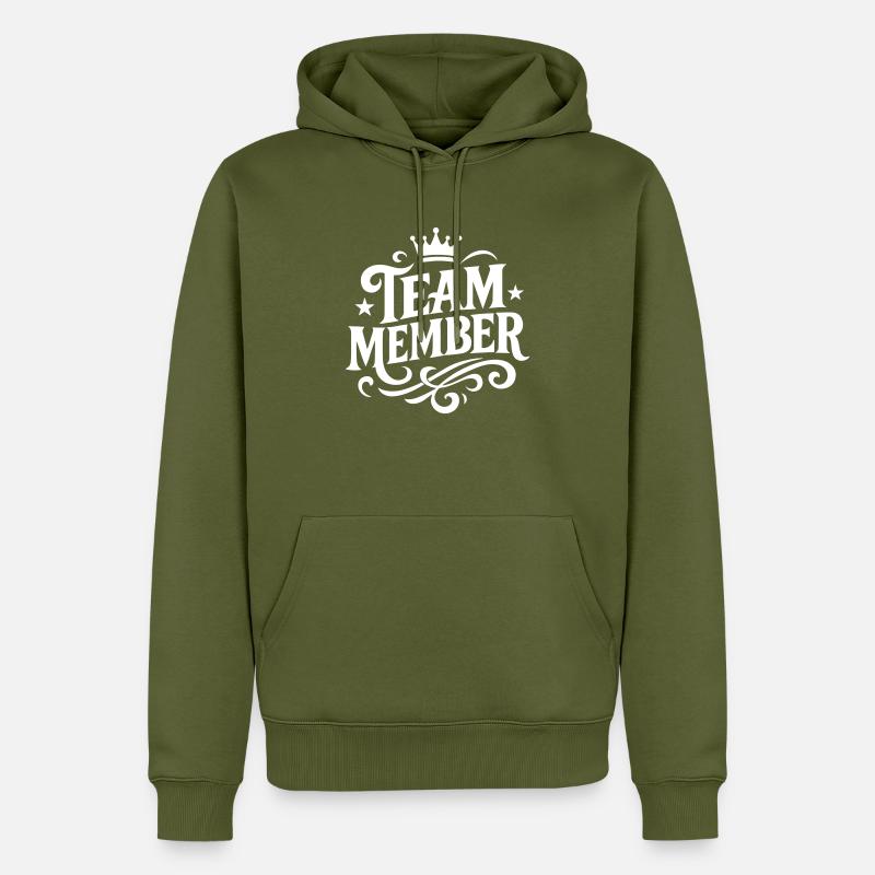 Groupe de membres de l’équipe - Sweat à capuche Premium bio Homme - kaki