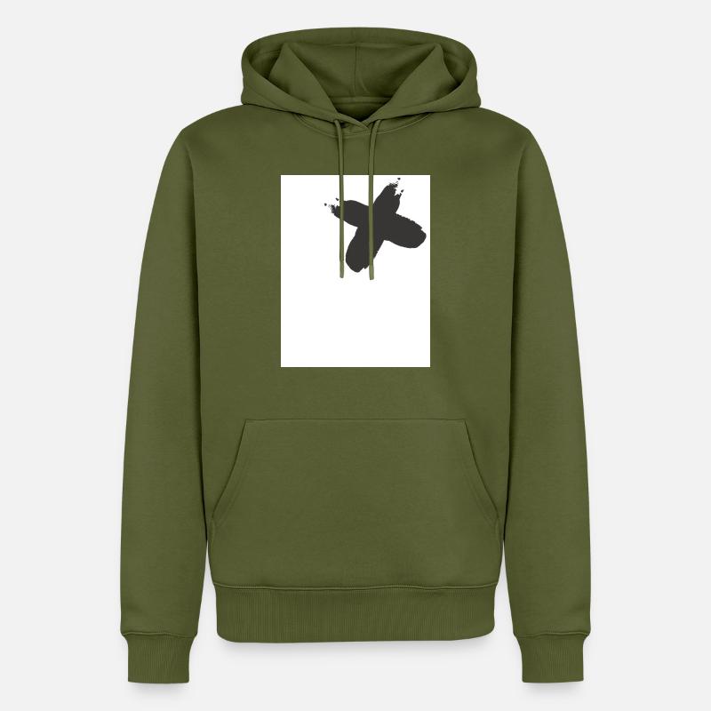 N Fronting - Männer Premium Bio Hoodie - Khaki