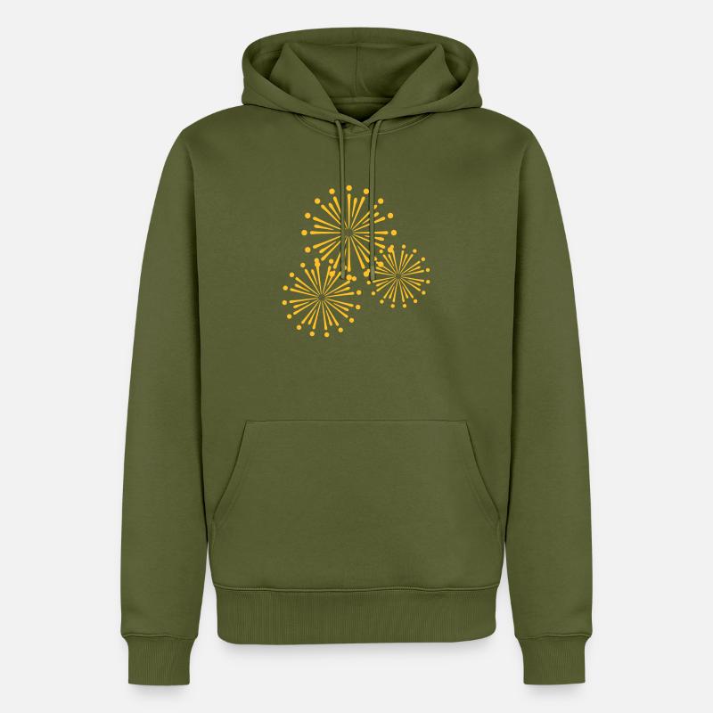 Firework Design - Männer Premium Bio Hoodie - Khaki