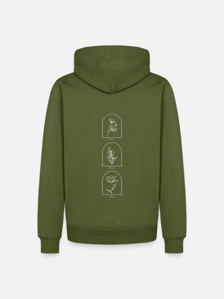 Verita/Fiducia/Amore - Männer Premium Bio Hoodie - Khaki