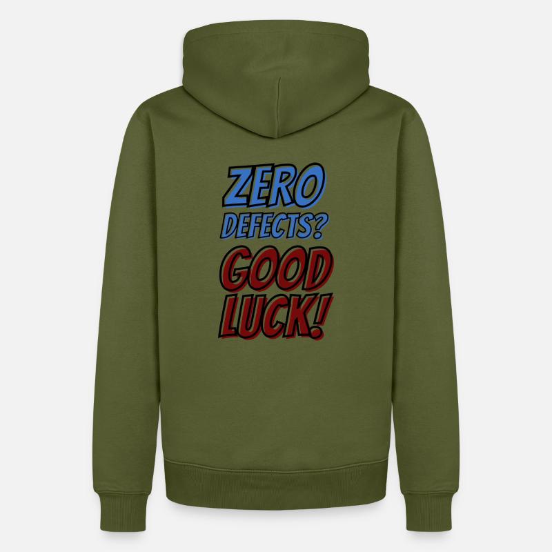Zero Defects Good luck - Männer Premium Bio Hoodie - Khaki