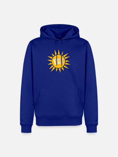 Forrozeira – Sonne & Forro Statement - Männer Premium Bio Hoodie - Royalblau