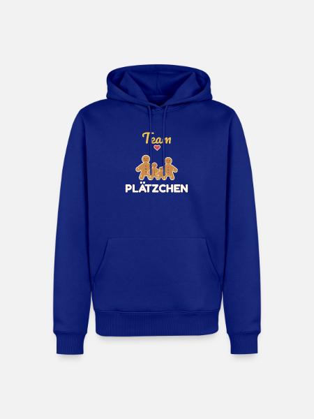 Team Plätzchen – Familien Weihnachtsoutfit - Männer Premium Bio Hoodie - Royalblau