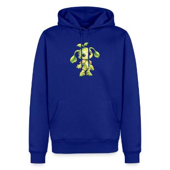 Grünes Pflanzwesen Charme - Männer Premium Bio Hoodie - Royalblau - Vorne - Nico (187cm)