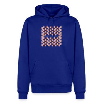 Schweigefuchs Züchter Muster - Männer Premium Bio Hoodie - Royalblau - Vorne - Nico (187cm)