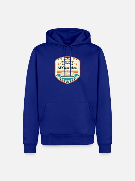 AFK vom Leben Retro Badge - Männer Premium Bio Hoodie - Royalblau