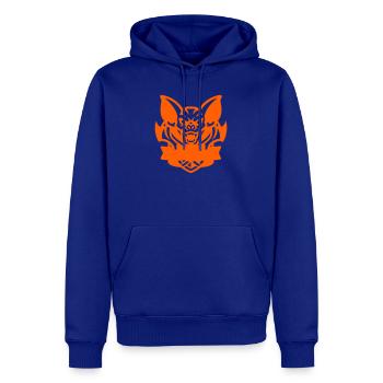 Fledermaus E-Sport Logo - Männer Premium Bio Hoodie - Royalblau - Vorne - Nico (187cm)