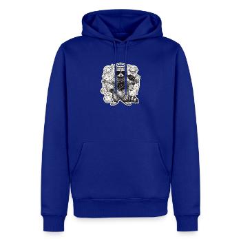 Kosmischer Waschbär - Männer Premium Bio Hoodie - Royalblau - Vorne - Nico (187cm)