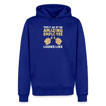 Mitarbeiter der Woche Mitarbeiter des Monats - Männer Premium Bio Hoodie - Royalblau - Vorne - Nico (187cm)