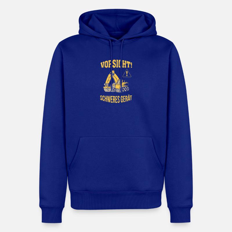 Bagger Baggerfahrer Baugeräteführer Schweres Gerät - Männer Premium Bio Hoodie - Royalblau