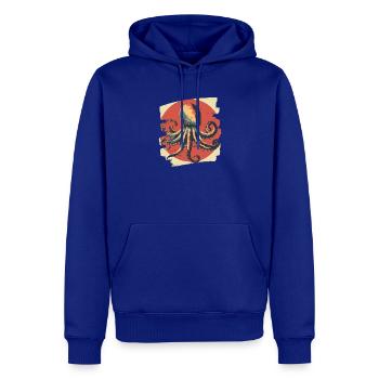 Pieuvre Pieuvre - Sweat à capuche Premium bio Homme - bleu roi - Devant - Nico (187cm)