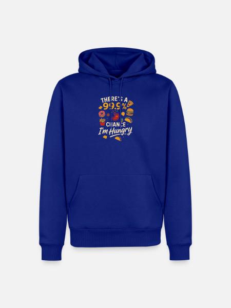 Mit 99,9 % Wahrscheinlichkeit bin ich hungrig - Männer Premium Bio Hoodie - Royalblau