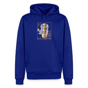 Le café fait juste son travail rétro - Sweat à capuche Premium bio Homme - bleu roi - Devant - Nico (187cm)