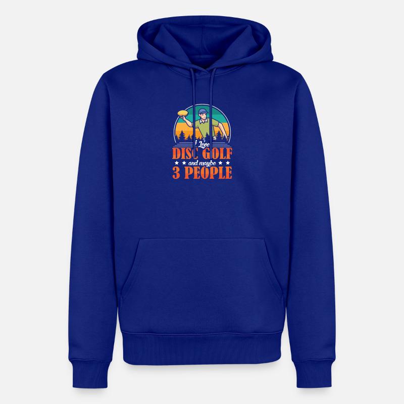 Cadeaux de disc golf Disc Golf - Sweat à capuche Premium bio Homme - bleu roi