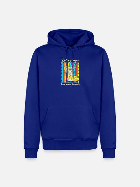 Jesus macht Limonade – Bunter Retro-Print - Männer Premium Bio Hoodie - Royalblau